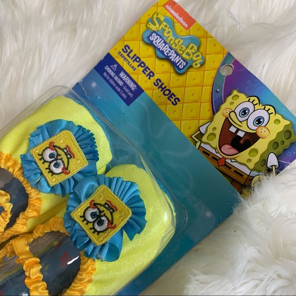 Sponge Bob Yellow Girls Slipper Dress Costume shoes NWT - Picture 5 of 8